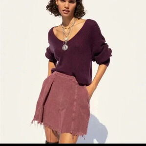 Free People Kendall Corduroy Raw Hem Mini Skirt(2)